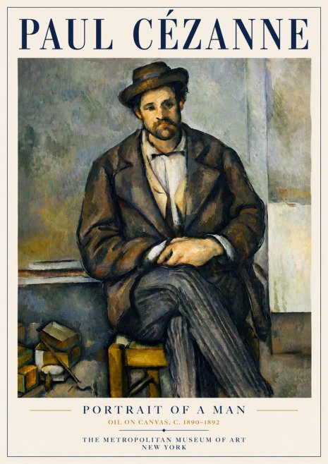 Paul Cézanne Portrait of a Man III No5 - Plakat