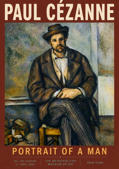 Paul Cézanne Portrait of a Man III No6 - Plakat
