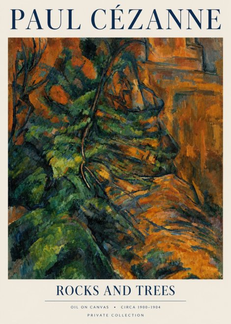 Paul Cézanne Rocks and Trees IV No3 - Plakat