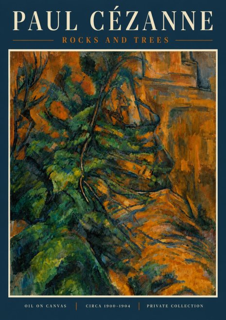 Paul Cézanne Rocks and Trees IV No6 - Plakat